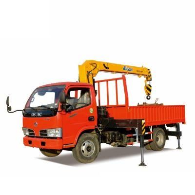 3tons Mobile Crane Truck Mounted Straight Telescopic Boom with Cargo Box