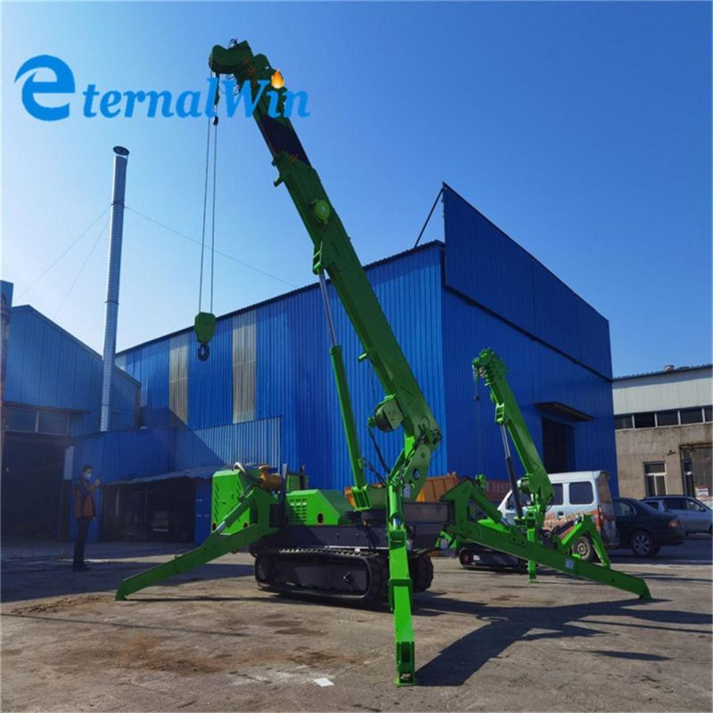 Cheap High Quality Spider Crawler Crane 1 Ton 3 Ton 5ton 8ton 10ton 12ton Spider Crane Manufacture