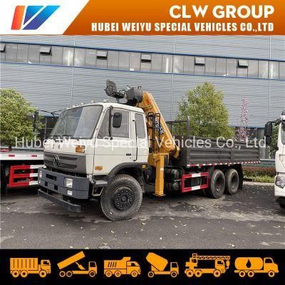 Dongfeng 6X4 Cargo Truck Mounted 12tons Folding Boom Crane Kunckle Crane for Engineering Construction
