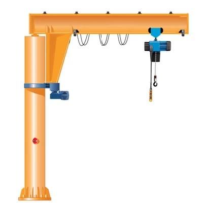 Floor Mounted Jib Cranes Electric Lifting Equipment 4t