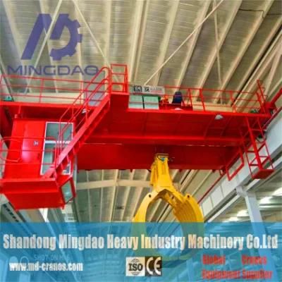 20t 50t 100t Grab Bucket Overhead Crane with Mobile Trolley