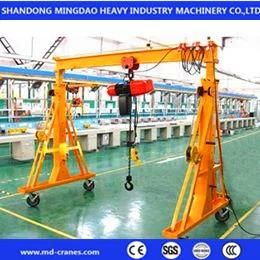 SGS Certified Mingdao Hand Push Single Girder Lift Small Gantry Crane for Sale