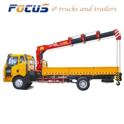China Workshop Light Sany Palfinger Cargo Container Folding/ Straight Arm Crane Lorry Truck with 2 Legs