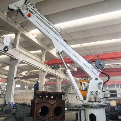 Ouco Customized 3t30m Telescopic Boom Marine Crane High Quality