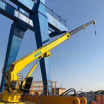 Fishing Boat Crane Electro Hydraulic Crane Marine Deck Crane with CCS