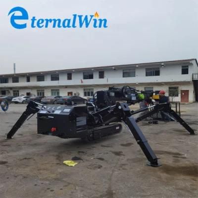 European Standard 3t Mobile Spider Crane Track Crane Wheel Crawling Crane with Telescopic Boom