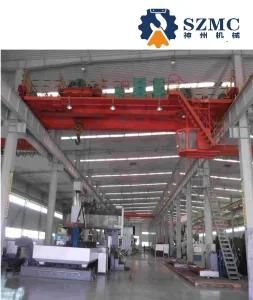 32/5t Long Traveling Overhead Crane with Hook for Workshop Using