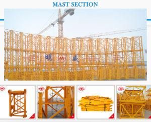Construction Machinery Tower Crane (TC5013) with Max Load 6 Tons Tip Load: 1.3t and Boom 50m