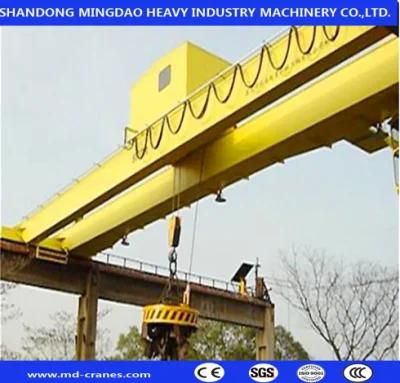 5 6 Ton Electromagnetic Over Head Lifting Crane for Iron Steel Sheet Pipe