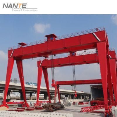 Fem Standard 80t/10t Double Girder Gantry Crane for Mrt Construction