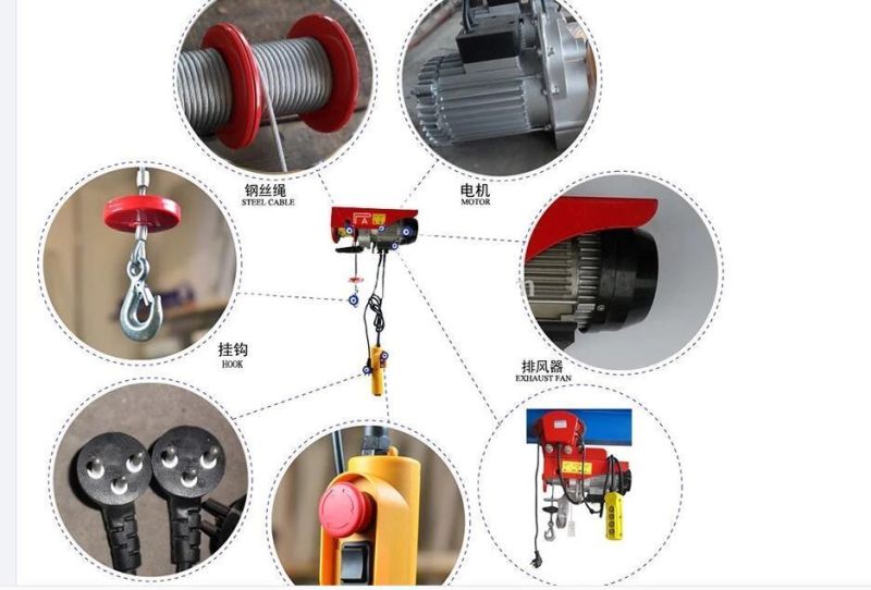 Mini Electric Wire Rope Hoist 1050W PA-500 Made in China