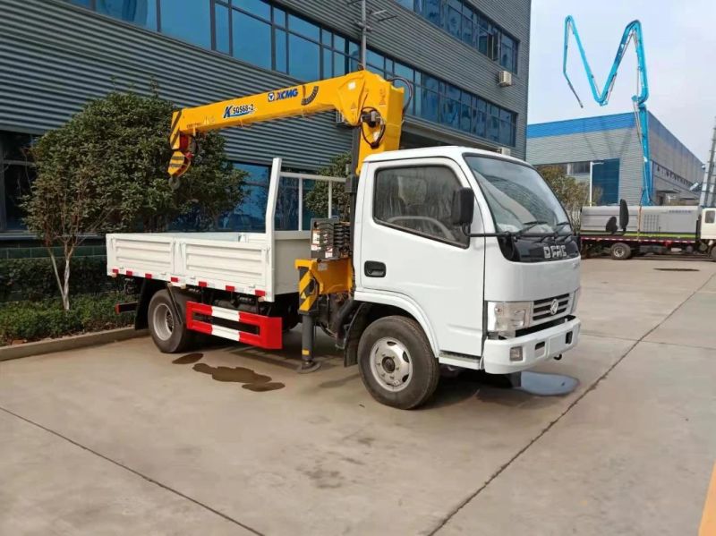 New Dongfeng 4X2 Hydraulic Telescopic Straight Arm Crane Truck