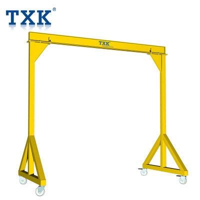 Txk Mini Adjustable Manual Mobile Gantry Crane 1 Ton