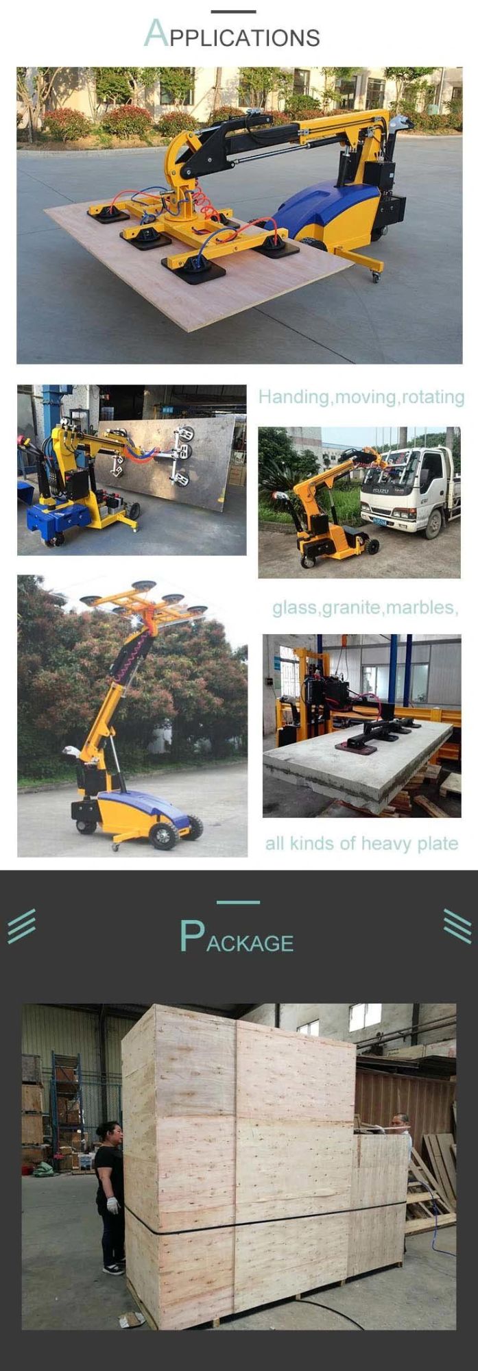 Hydraulic System Vacuum Slab Lifter Robot