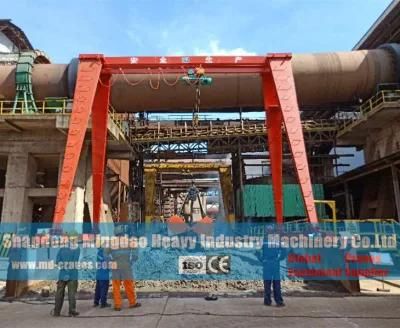 Remote Control 10t Single Girder Beam Gantry Crane with Grab