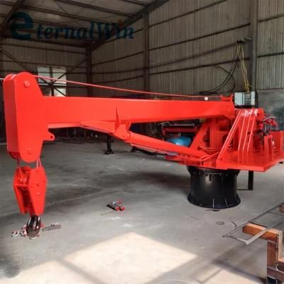 1 Ton Mini Hydraulic Arm Boat Marine Deck Crane Price Knuckle Boom 8 Ton 10 Ton Hydraulic Ship Marine Deck Crane for Sale