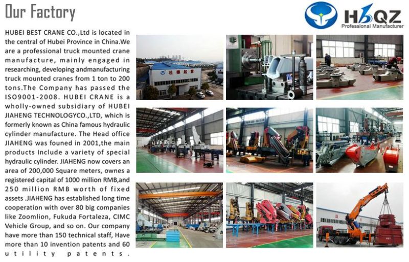 HBQZ SQ200ZB4 10 Tons Hydraulic Knuckle Boom Truck Mounted Crane from Chinese Factory  made in China cylinder