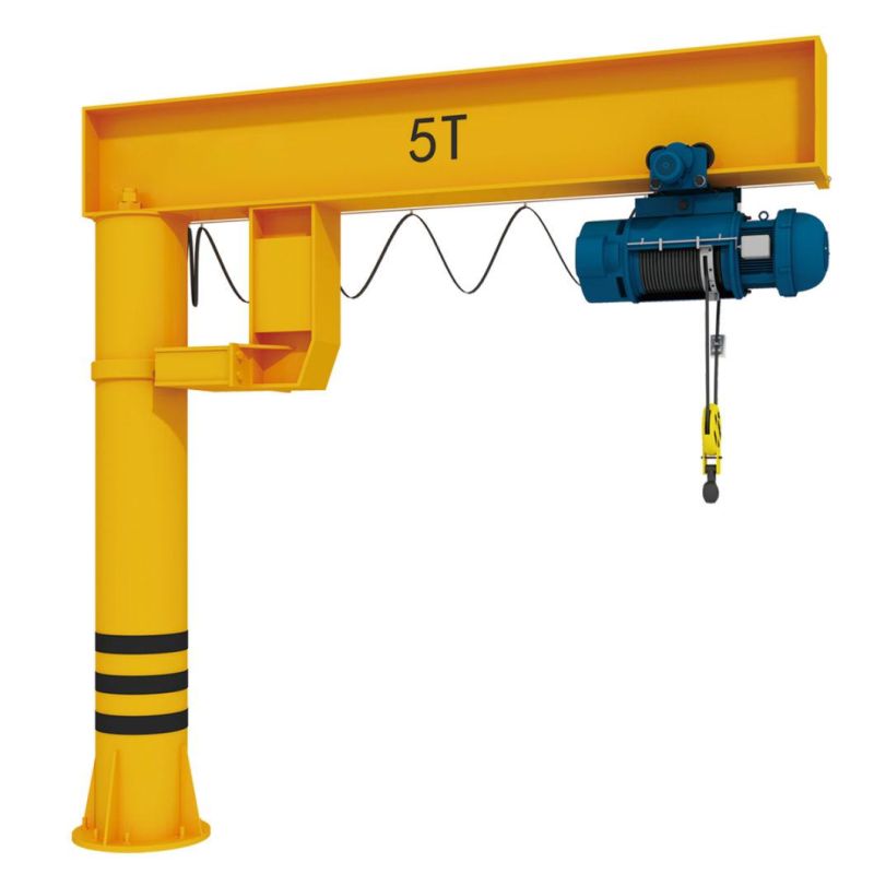 Electric China Hoist Swing Fixed 360 Degrees Column Slewing Pillar Outdoor Dock Jib Crane with Economical and Competitve Price