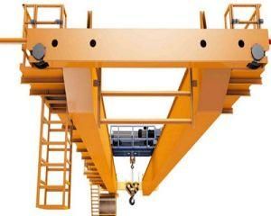 Heavy Duty Electric Double Girder Wireless Remote Control Overhead Hook Crane 15 Ton for Handling Soil, Coals