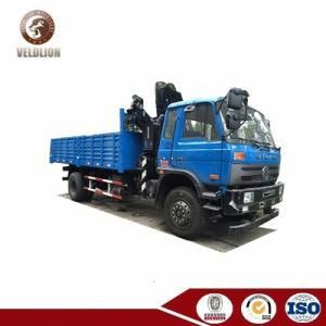 Cheaper Price 4X4 Dongfeng 6.3ton Folding Arm Cargo Truck with Crane Crane Mounted Lorry for Sale