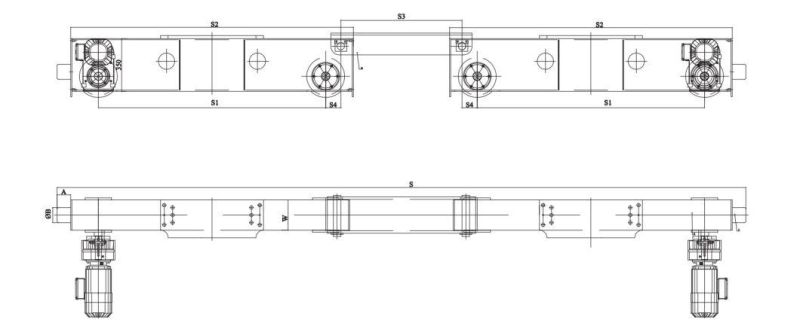 Overhead Cranes End Beam /End Carriage with Electric Motor