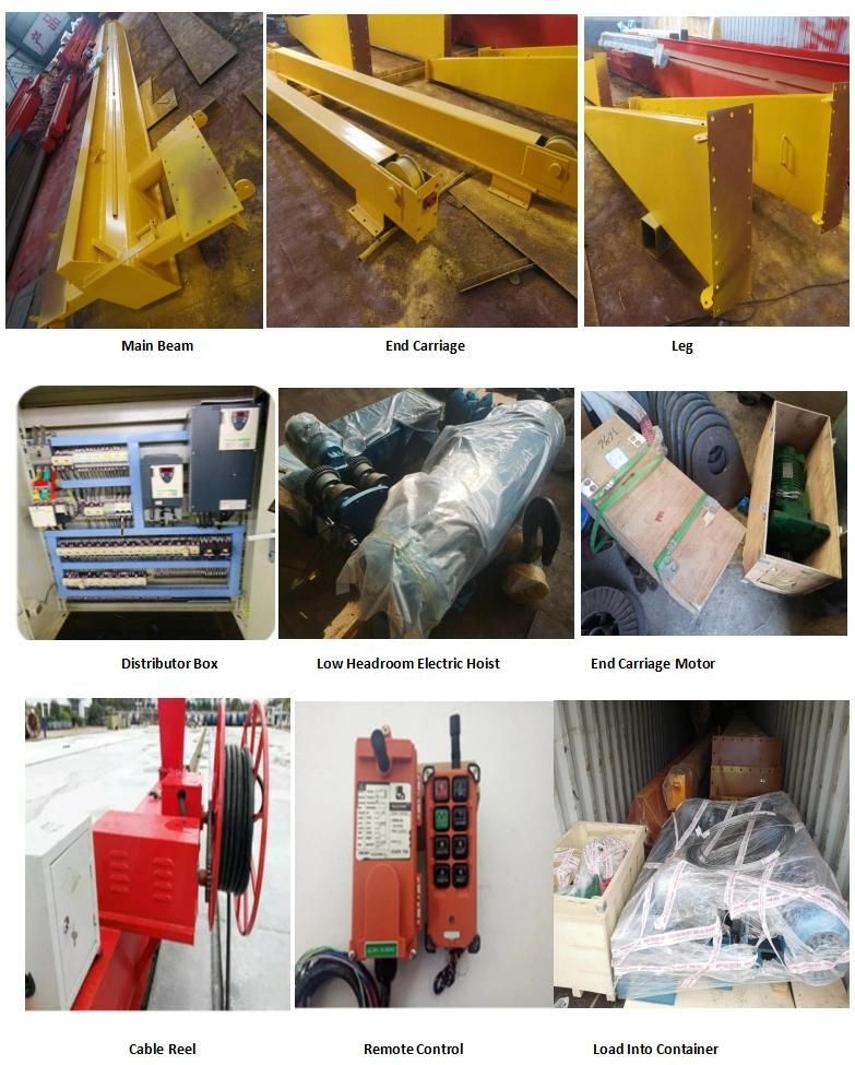 Workshop Workshop Traveling Electric Hoist Single Box Girder Gantry Crane 5, 10, 16, 20t, up to 50t