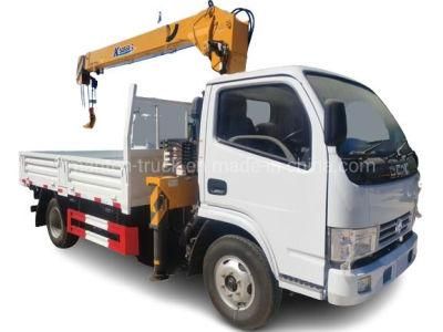 Stock Cheap Price Dongfeng 2ton Straight Arm Telescopic Crane Truck Price From China